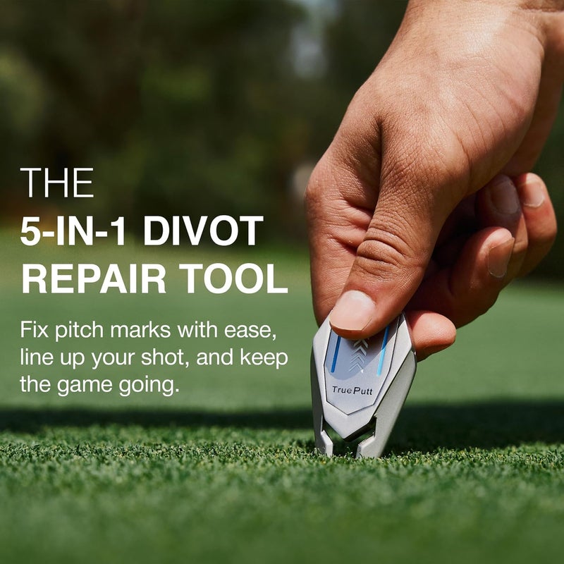 Ghost Golf Divot Tool - 5-in-1 Divot Repair Tool & Ball Marker Alignment Aid - Fix Pitch Marks on The Green - Club Rest & Groove Cleaner - Golf Equipment for Men & Women - Image 2